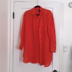 100% linen button-down tunic